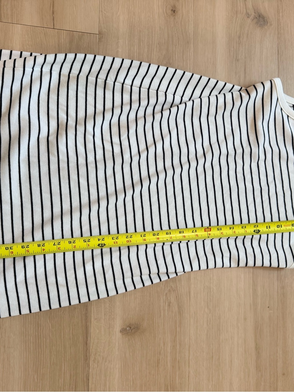 A New Day Ribbed Striped Tank Dress Medium Black White Sleeveless Stretch - Picture 6 of 7